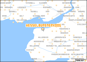 map of Wesselburenerkoog