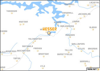 map of Wesser