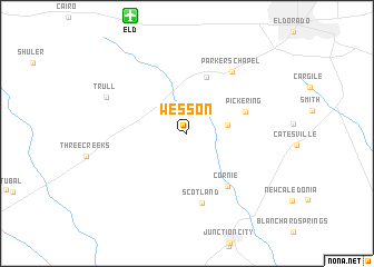 map of Wesson