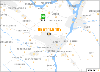 map of West Albany