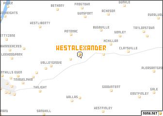 map of West Alexander