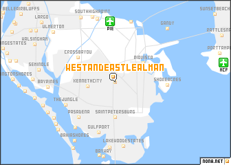 map of West and East Lealman