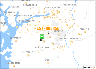 map of West Anderson