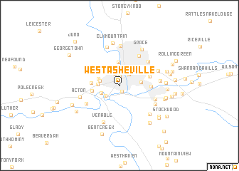 map of West Asheville