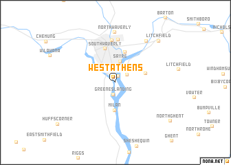 map of West Athens