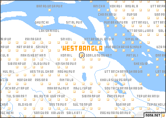 map of West Bāngla