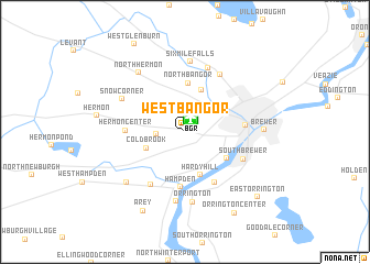 map of West Bangor