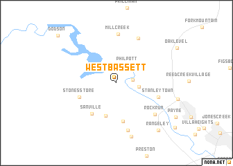 map of West Bassett