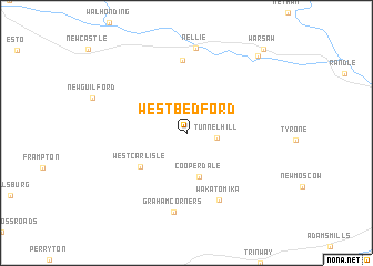 map of West Bedford