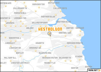 map of West Boldon