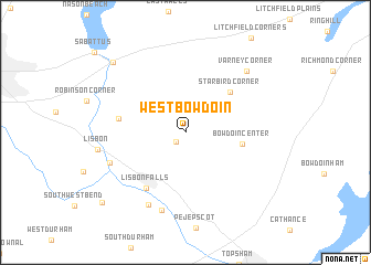 map of West Bowdoin