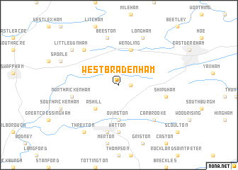 map of West Bradenham