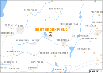 map of West Brookfield