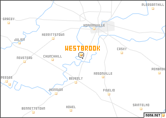 map of West Brook