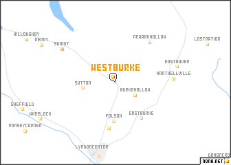 map of West Burke