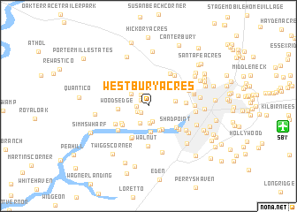 map of Westbury Acres