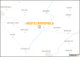 map of West Clarksfield