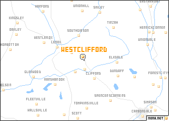 map of West Clifford