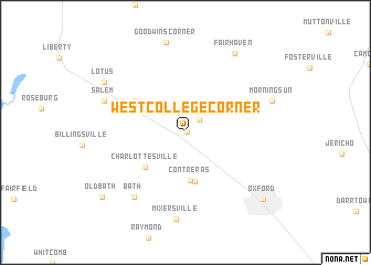 map of West College Corner