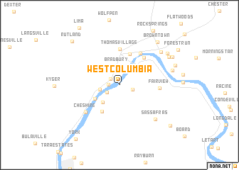 map of West Columbia