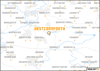 map of West Cornforth