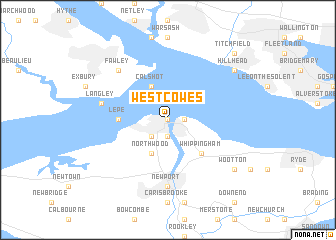map of West Cowes