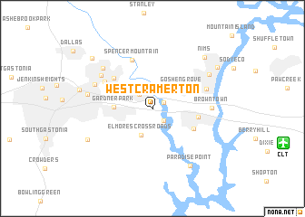 map of West Cramerton