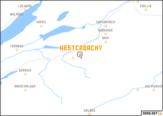 map of West Croachy
