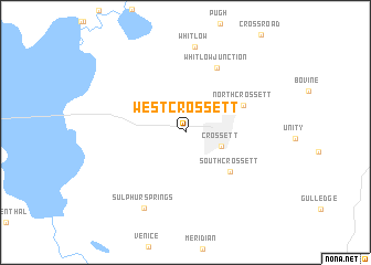 map of West Crossett