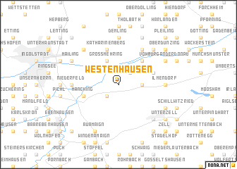 map of Westenhausen