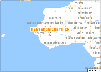 map of Westerdeichstrich