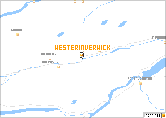 map of Wester Inverwick