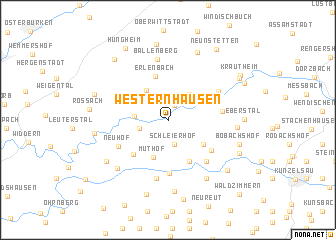 map of Westernhausen