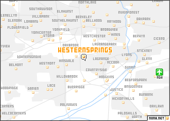 map of Western Springs