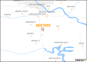 map of Western