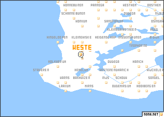 map of Weste