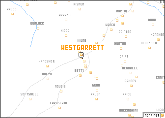 map of West Garrett