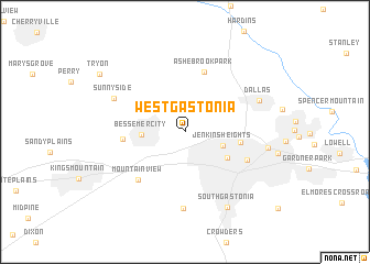map of West Gastonia
