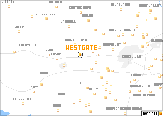 map of Westgate