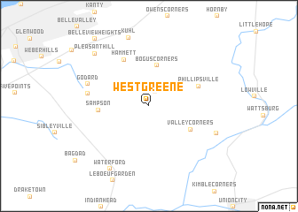 map of West Greene