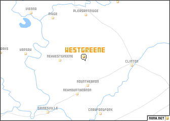 map of West Greene