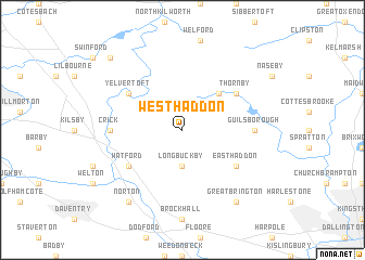 map of West Haddon