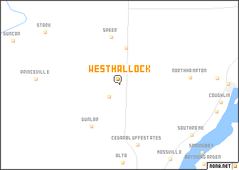 map of West Hallock