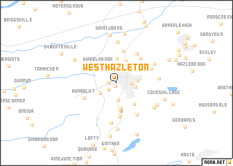 map of West Hazleton