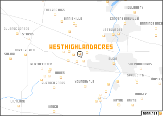 map of West Highland Acres