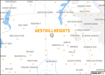 map of Westhill Heights