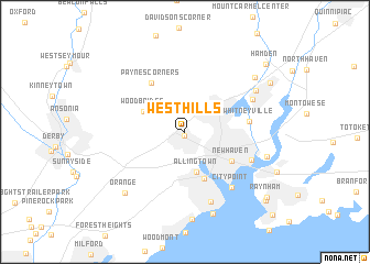 map of West Hills