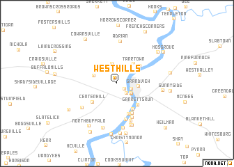 map of West Hills