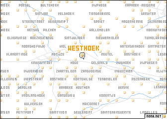 map of Westhoek