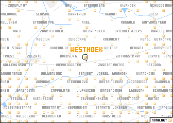 map of Westhoek